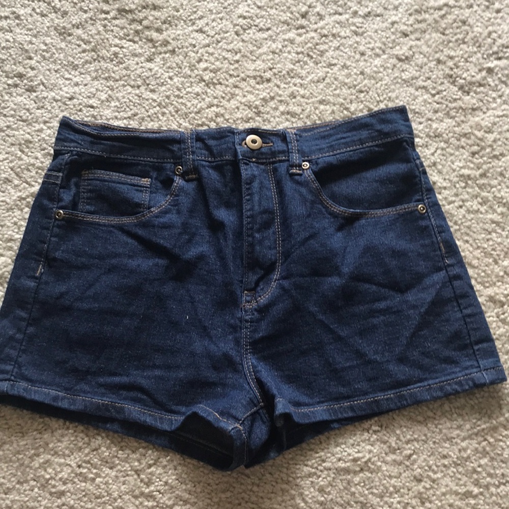 High waisted jean shorts